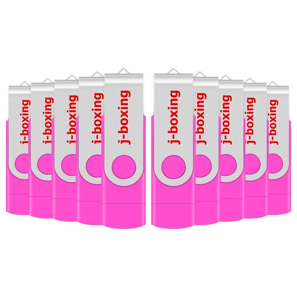 Bulk Pink 10 Stück 8 GB OTG USB 2.0-Flash-Laufwerk, schwenkbar, USB-Stick, Speicherstick, Stiftspeicher für Computer, Android, Smartphone, Tablet, MacBook