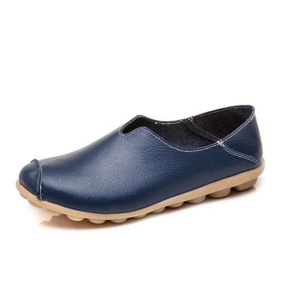 

women casual shoes leather soft bottom non-slip flats women's shoes, Black