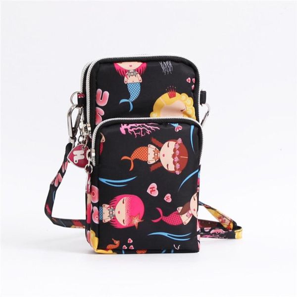 

phone shoulder bag fashion mini square bags neutral nylon students outdoor sports arm bag phone messenger sac femme #t1p