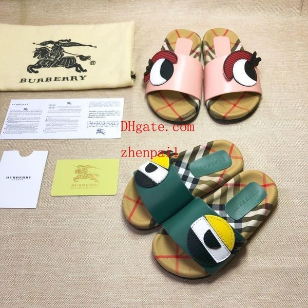 

Новые фирменные дети кожа милый мультфильм Письмо печати тапочки мода мальчик де