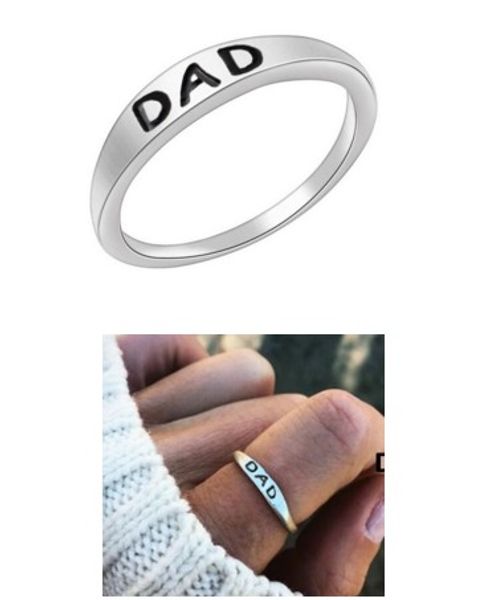 

jewelry dad ring papa rings dads day gift ring sliver tone affordable rings from sons & daugheters, Silver