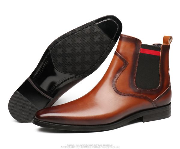 

botas hombre short men shoes boots botines hombre genuine leather boots work soft bottom botas black brown work shoes