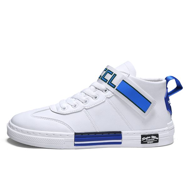 

men's shoes 2019 new fashion casual student high-sneakers men's trend breathable canvas shoes sneakersygb-q99, Black