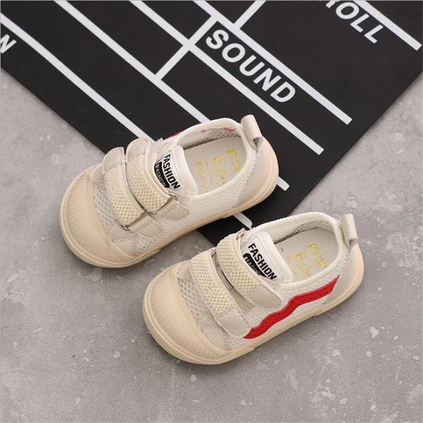 

children's shoes 2020 spring and summer new boys and girls breathable mesh shoes soft bottom baby baby toddler, Black;red