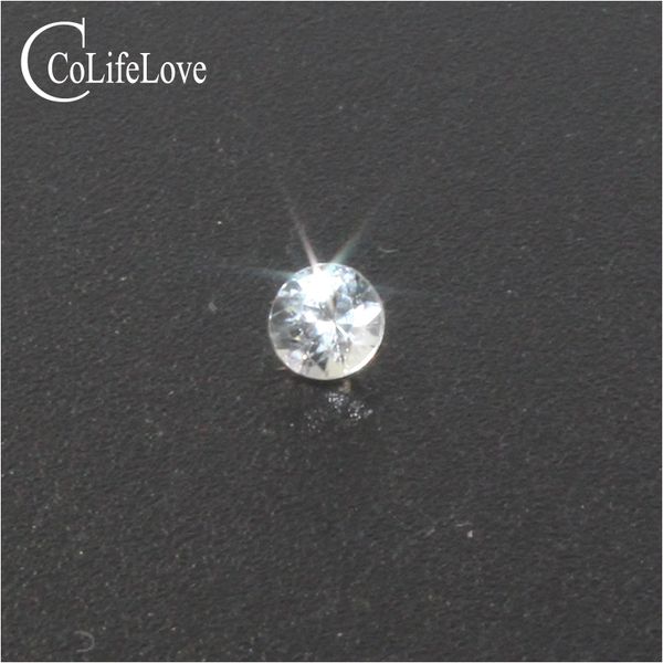 3 mm Redonda Corte Natural Safira Branca Solta Pedra Gemstone Preço Atacado 0.15 CT Vs Grau Sapphire Branco para Jóias