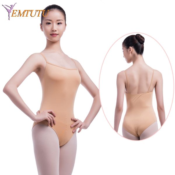

skin colored camisole ballet dance leotards nude lycra ballet leotard bodysuit underwear shaping wear for women, Black;red