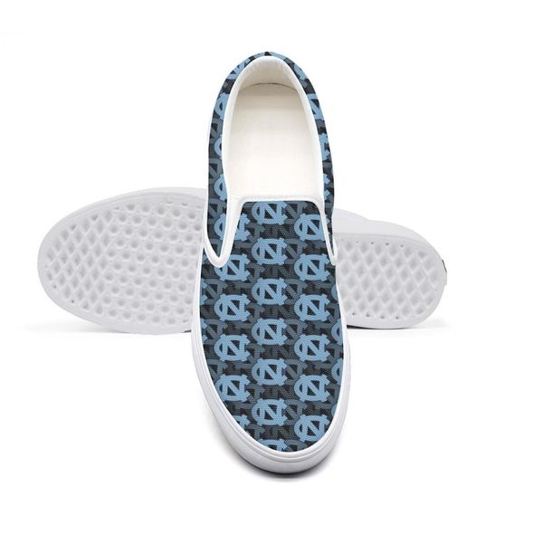 

casual north carolina tar heels basketball blue canvas comfortable non-slip shoes design print classic limited edition georgia, Black