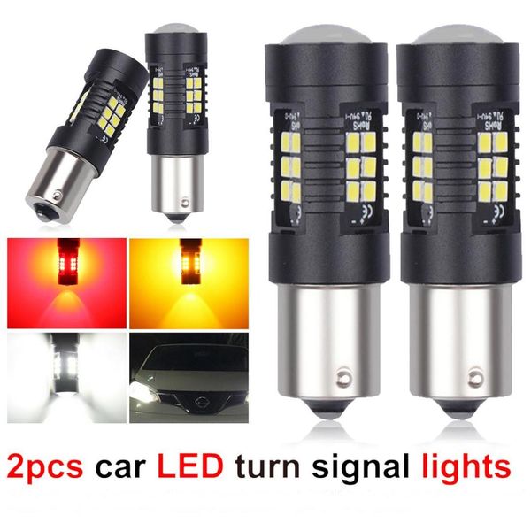 

2x car turn signal 1156 1157 ba15s 3030 21smd trailer camper boat interior light