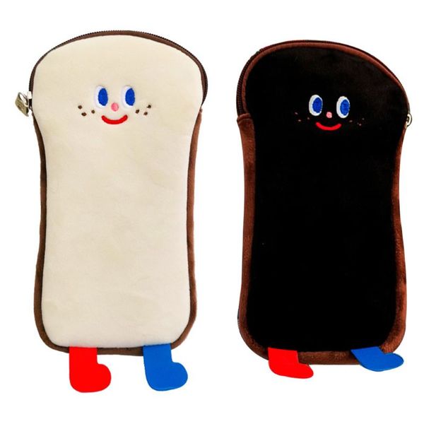 

2020 portable plush pencil pen case cosmetic makeup coin pouch zipper bag purse