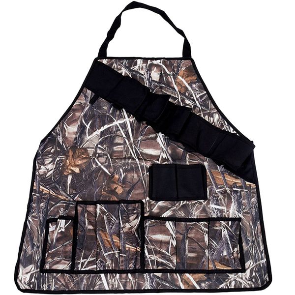 

outdoor picnic bbq apron with tool pockets and beer/spice bottle holder waterproof and stain-resistant