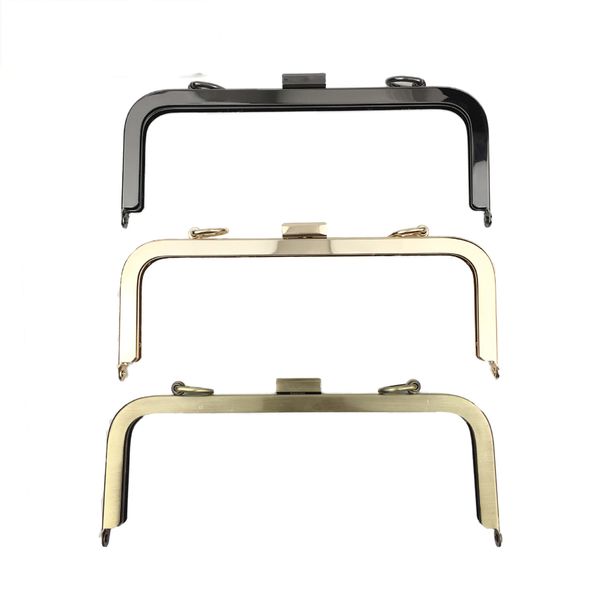 

21x8cm women diy bag making metal clasp screw purse frame no need sewing 5pcs/lot, Black