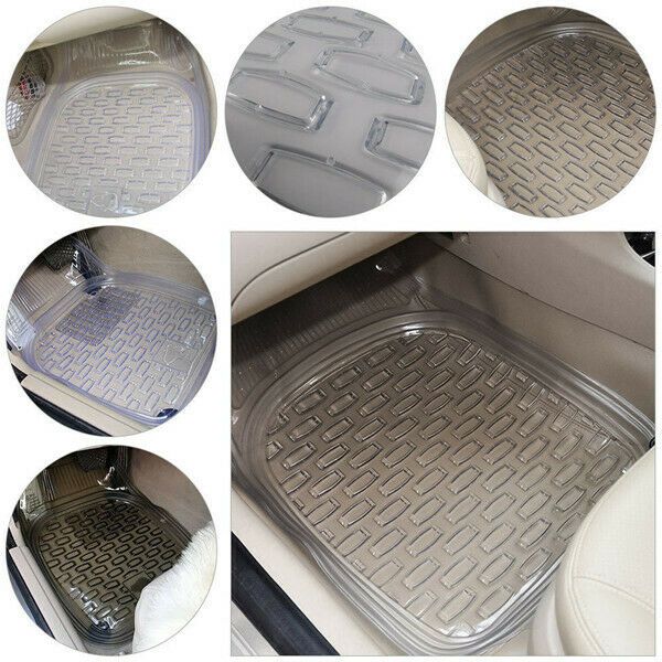 

5pcs/set car floor mat clear pvc foot pads rugs transparent mat wear-resistant