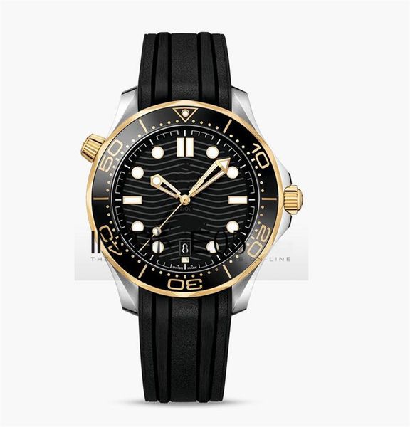 

5 style 2018 basel world new model original rubber clasp watch 210.22.42.20.01.001 42mm mechanical movement automatic mens watches, Slivery;brown