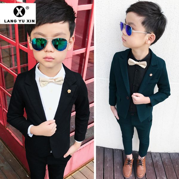 

2шт мальчиков костюмы формальный пиджак брюки классический покрой смокинга комплект свадьба детский тонкий fit классические клетчатые костюм, Blue