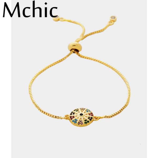 

charm bracelets mchic vintage round ethnic geometric bangle bracelet copper gold women jewelry accessories for office gift, Golden;silver