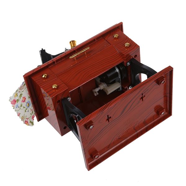 

wind up vintage mini sewing machine style mechanical music box other home decor