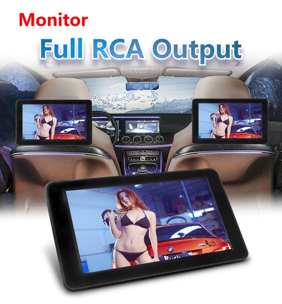 800* 480 with hd radio av monitor for car radio dvd player 9 inch tft digital lcd screen car headrest dvd player touch monitor