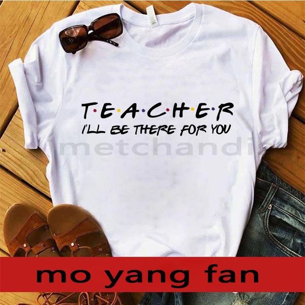 

new summer t-shirt men's suits lastest 2019 fashion short sleeve t-shirt teacher - be there for you o-neck cool, White;black