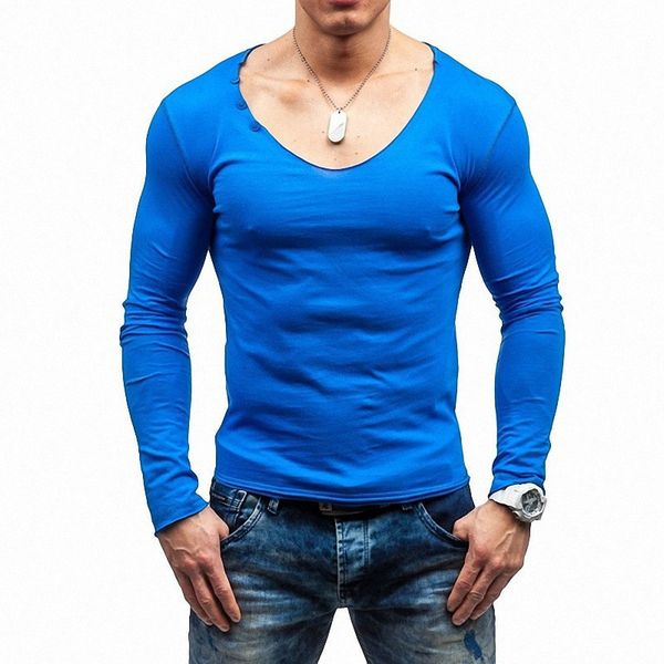 

fashion solid v neck tees spring mens designer tshirt casual slim mens tees, White;black