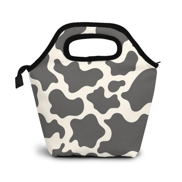 

cow lunch bag lunch/ice bags portable insulated picnic box for women men, Blue;pink