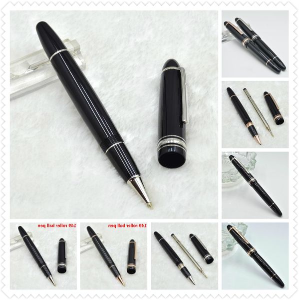 

classic 149 black resin roller ball pen school office stationery luxury writing ball pens for birthday gift m8, Blue;orange