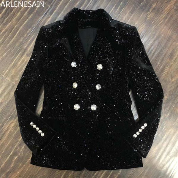 

arlenesain custom black slim jacket for women long sleeve double breasted coat for lady 2018 new women fashion jacket, Black;brown