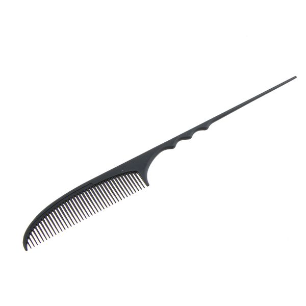 

salon barber anti-static hairstyling hairdressing comb rat tail hairbrush, Silver