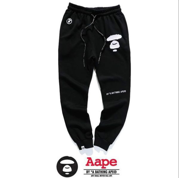 

20ss / aapebape мужские роскошные новые брюки итальянская звезда дизайнерские брюки платформа бренда летние леггинсы пара тройка винтажные т, Black