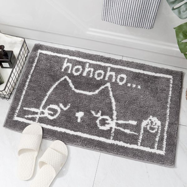 

household comfort carpet flocking cute cartoon bathroom non-slip mats kitchen absorbent pad flocking