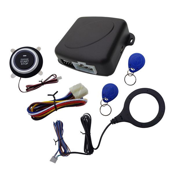 

car keyless entry engine start alarm system starter push button remote kit