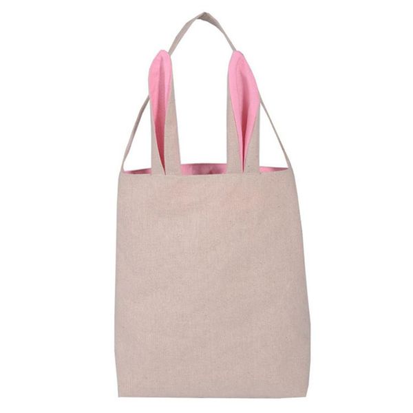 

easter ear bag pink multifunction grocery gift bag candy egg basket ear tote t12