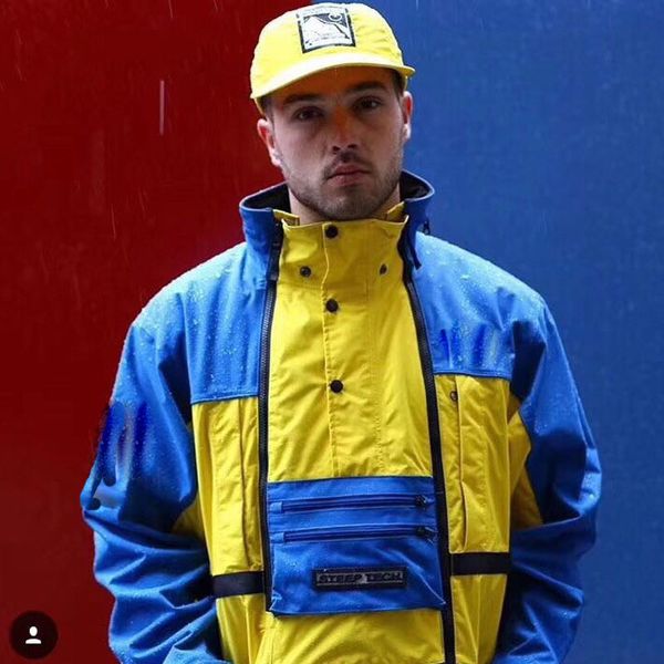 

T 16 teep tech black oldier jacket high treet fa hion cla ic jacket waterproof men de igner women couple jacket t y jk007, Black;brown