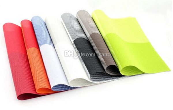 

kitchen, dining & bar 45*30cm rectangular grid pvc insulation placemats western pad dining table mat easy clean placemat