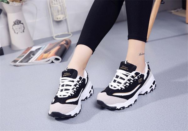

2019 autumn and winter new breathable sports outdoor student fashion women's casual shoes with box, Black
