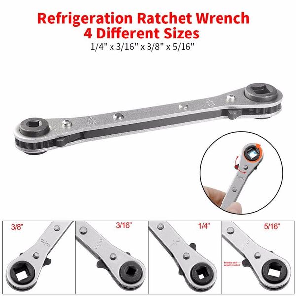 

ratchet spanner wrench air conditioning maintenance shut-off valve tool home gadgets handy stainless steel ratchet wrench drop
