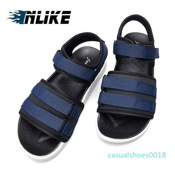 

man beach sandals 2019 summer men's outdoor shoes roman men casual shoe c18, Black
