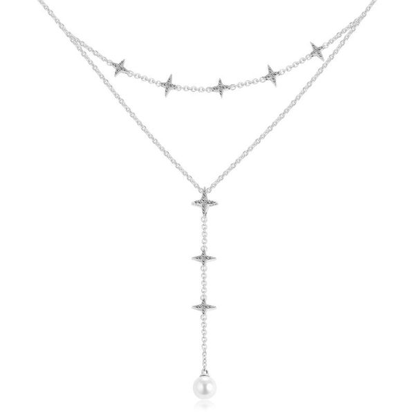 

pave wishing star necklaces 100% 925 sterling silver jewelry ing