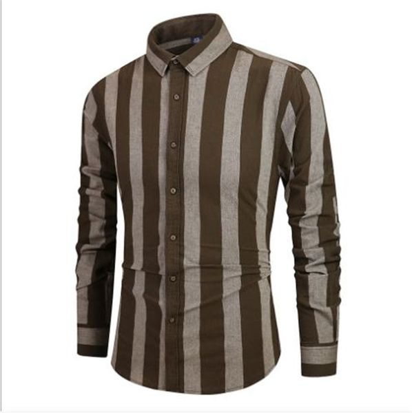 

мужские рубашки в полоску мужской длинные рукава сорочки homme slim fit tops casual блуза моды дизайнер одежды одежда, White;black