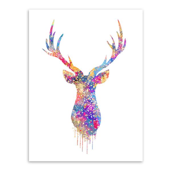 

50x70cm nordic elk modern art oil painting canvas picture wall decor