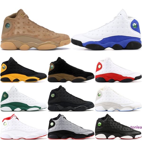 

13 13s men women basketball shoes bred chiago black cat wheat olive he got game grey toe hyper royal sports sneakers 8-13