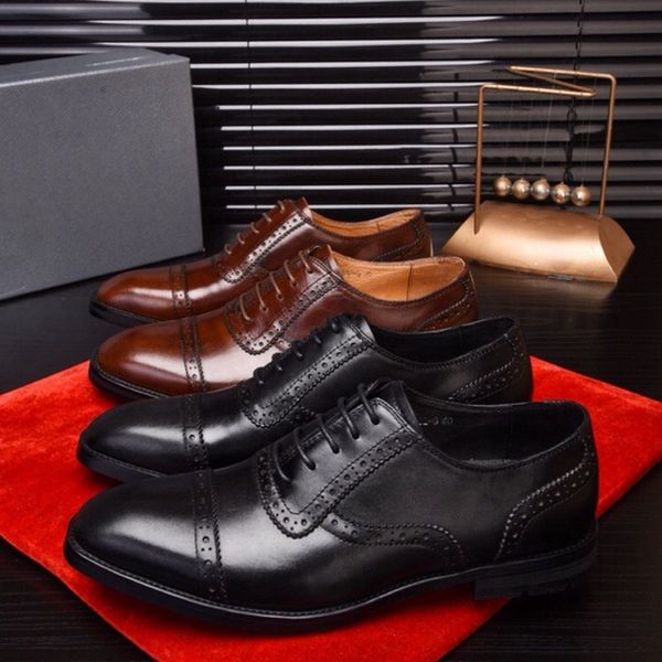 

men's shoes, bags and posts 2019 new summer men's business leather shoes, dressed in cowhide, leisure korean edition trend, ins do, Black
