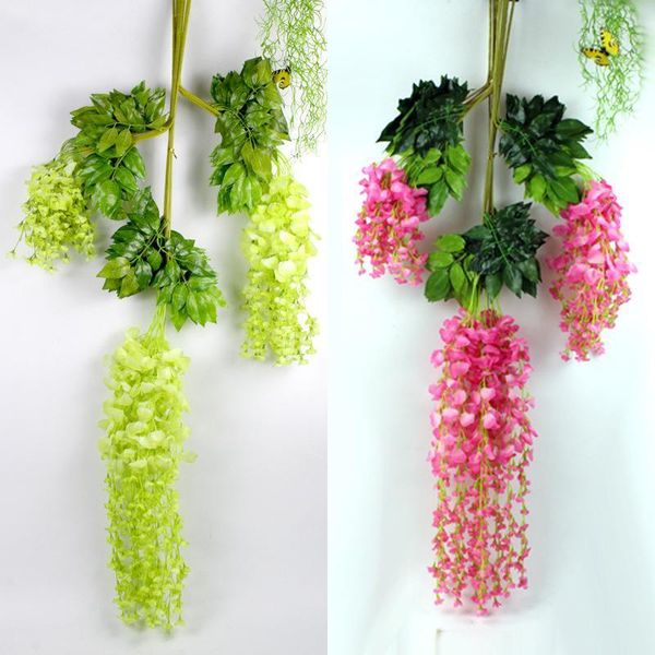 

artificial ivy flowers silk flower wisteria vine flower rattan for wedding centerpieces decorations bouquet garland home ornament dbc dh2595