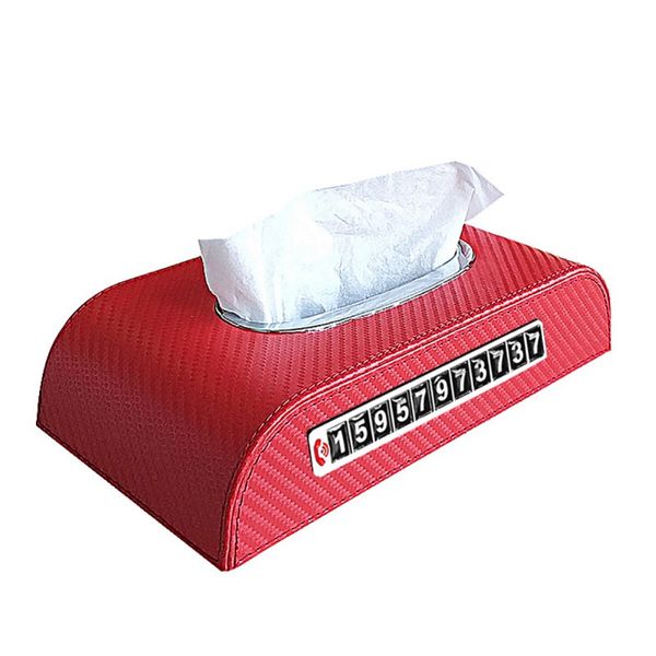 

pu leather car sun visor tissue box parking card armrest box seat back tissue car accessories card towel holder