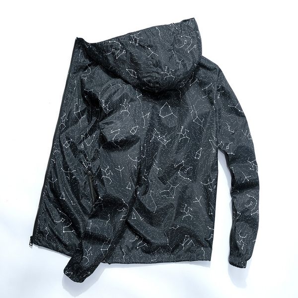 

men's jackets spring autumn fashion hip hop jacket hooded casual male coat thin men outwear windbreaker printed, Black;brown
