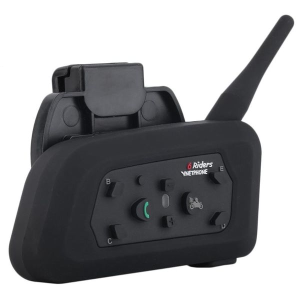 

подключи v4 eu / v6 шлем интерком 6 riders 1200m мотоциклов bluetooth гарнитура интерком walkie talkie шлем bt переговорные / vnetphone