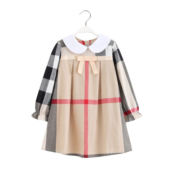 

girls brand stripe dress autumn winter baby girl clothes a line girls dress princess dress vestidos ing, Red;yellow