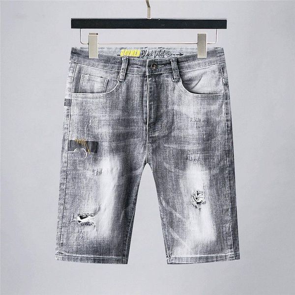 

2020 новое лето мужские джинсы шорты мужские hole короткие джинсы мужчины хлопок отрезки casual джинсовые шорты шорты ковбойский продать bik, Blue