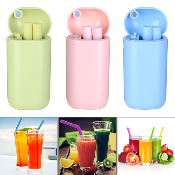 

1pc portable drinking straws outdoor travel bar accessories reusable silicone collapsible straw home kitchen & dining supplies