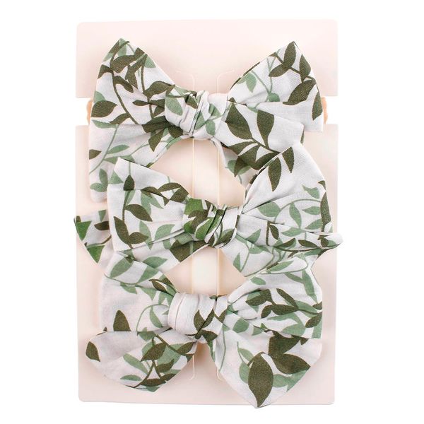 

muqgew 3pcs kids floral headband girls baby elastic bowknot accessories hairband set barettes fille enfant kids headbands, Slivery;white