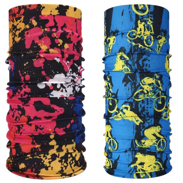 

rhrjh outdoor hiking scarf bandana windproof protection uv ski hiking fishing neck scarf camping cycling face mask magic scarves, Black